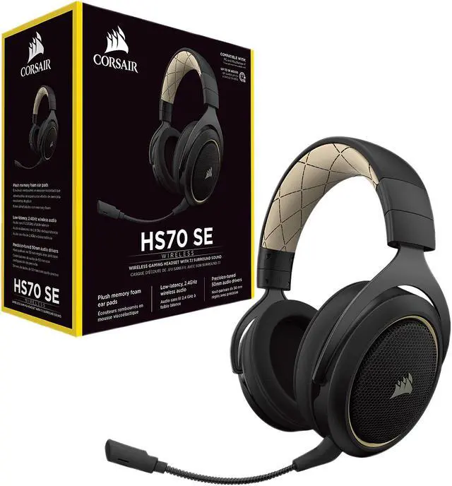 Alt view image 5 of 5 - Corsair HS70 SE Wireless Gaming Headset with 7.1 Surround Sound