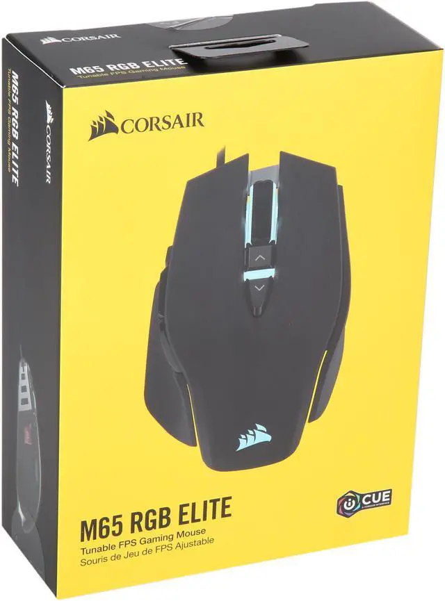 Alt view image 19 of 19 - Corsair M65 RGB Elite – Wired FPS and MOBA Gaming Mouse – Adjustable Weight and Balance – Durable Aluminum Frame – 18,000 DPI Optical Sensor , Black