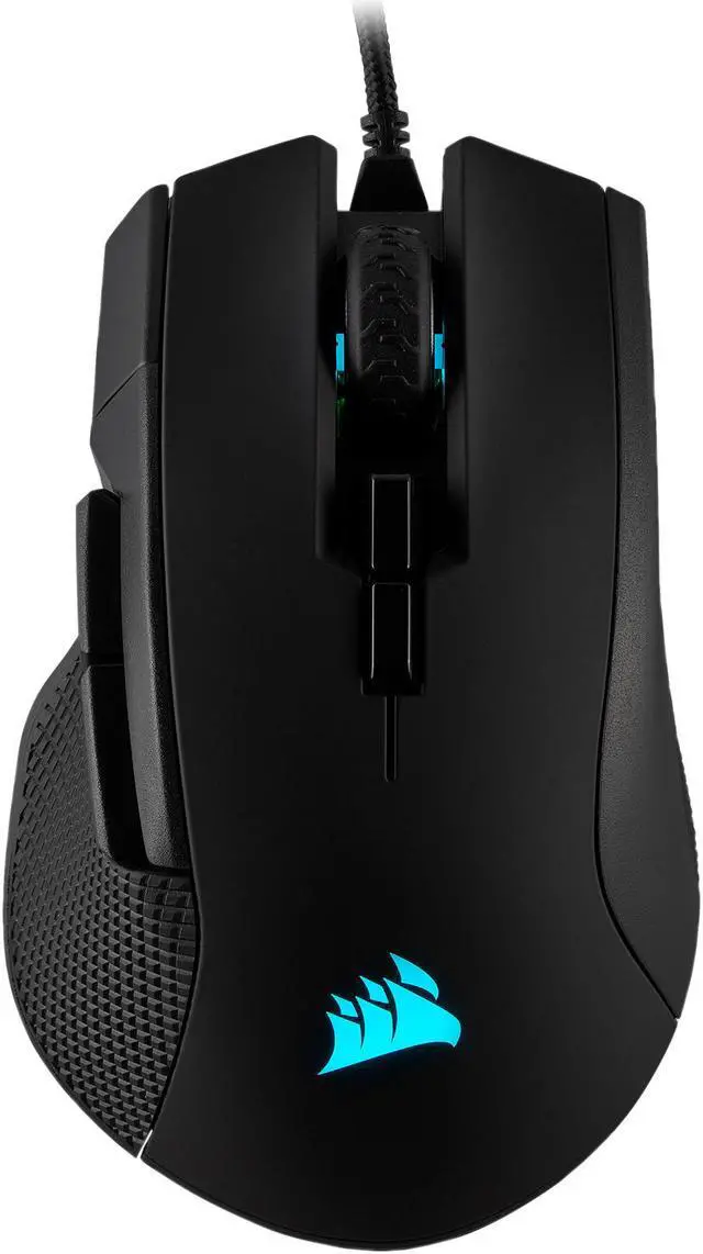 Alt view image 3 of 13 - CORSAIR IRONCLAW RGB, FPS/MOBA Gaming Mouse, Black, Backlit RGB LED, 18000 dpi, Optical