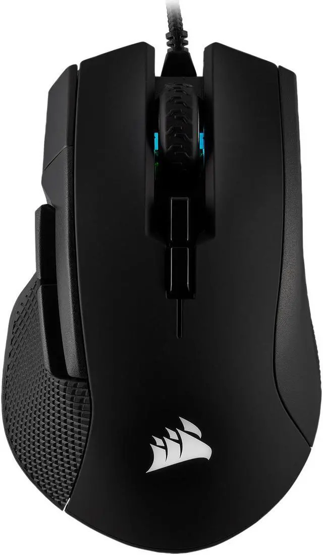 Alt view image 2 of 13 - CORSAIR IRONCLAW RGB, FPS/MOBA Gaming Mouse, Black, Backlit RGB LED, 18000 dpi, Optical