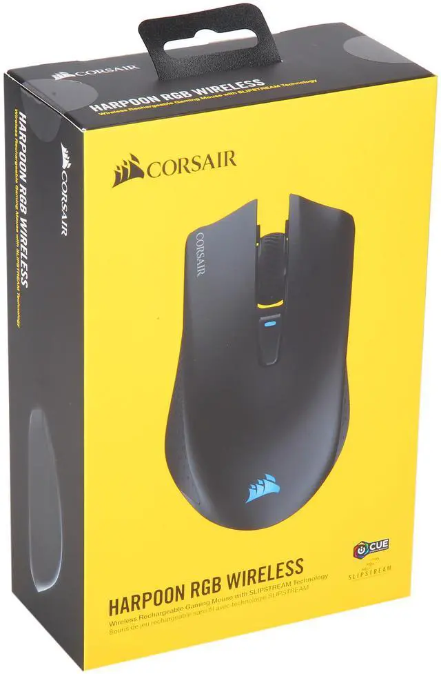 Alt view image 11 of 17 - Corsair Harpoon RGB Wireless - Wireless Rechargeable Gaming Mouse with SLIPSTREAM Technology - 10,000 DPI Optical Sensor