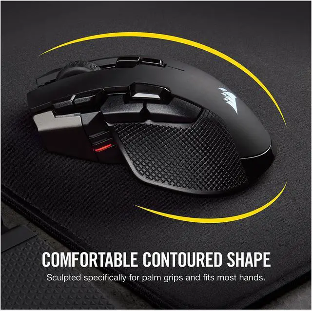 Alt view image 4 of 8 - Corsair Ironclaw Wireless RGB - FPS and MOBA Gaming Mouse - 18,000 DPI Optical Sensor - Sub-1 ms SLIPSTREAM Wireless