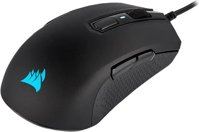 Alt view image 2 of 20 - CORSAIR M55 RGB PRO Ambidextrous Multi-Grip Gaming Mouse, Black, Backlit RGB LED, 12400 dpi, Optical