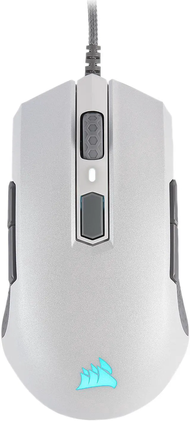 Alt view image 3 of 20 - Corsair M55 RGB PRO Ambidextrous Multi-Grip Gaming Mouse, White, Backlit RGB LED, 12400 dpi, Optical