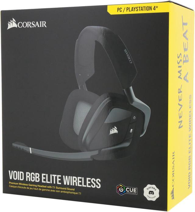 Alt view image 6 of 6 - Corsair VOID RGB ELITE Wireless USB Type-A Connector Circumaural Premium Gaming Headset with 7.1 Surround Sound, Carbon