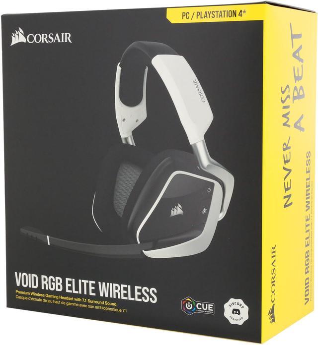 Alt view image 6 of 6 - Corsair VOID RGB Elite Wireless Premium Gaming Headset with 7.1 Surround Sound - Discord Certified - Works with PC, PS5 and PS4 - White (CA-9011202-NA)