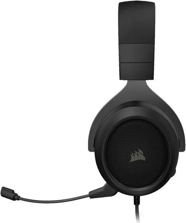 Alt view image 4 of 14 - Corsair HS60 PRO - 7.1 Virtual Surround Sound Gaming Headset with USB DAC - Works with PC, Xbox Series X, Xbox Series S, Xbox One, PS5, PS4, and Nintendo Switch - Carbon (CA-9011213-NA)