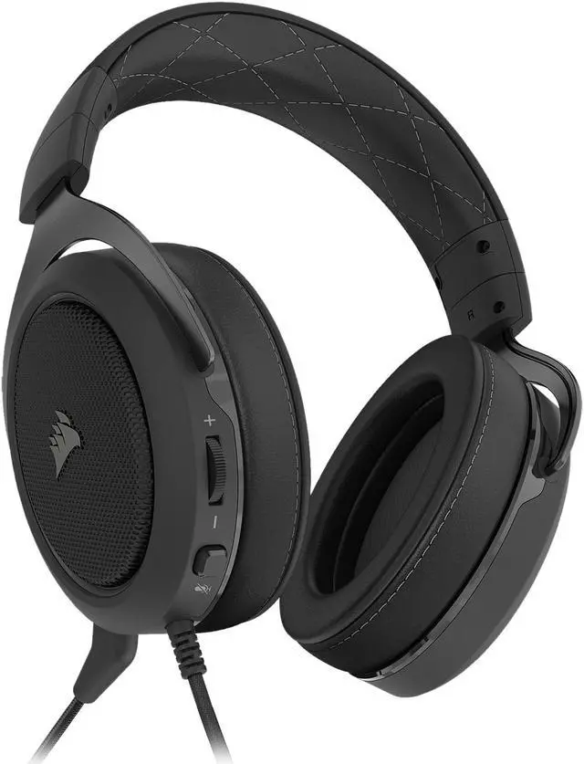 Alt view image 5 of 14 - Corsair HS60 PRO - 7.1 Virtual Surround Sound Gaming Headset with USB DAC - Works with PC, Xbox Series X, Xbox Series S, Xbox One, PS5, PS4, and Nintendo Switch - Carbon (CA-9011213-NA)
