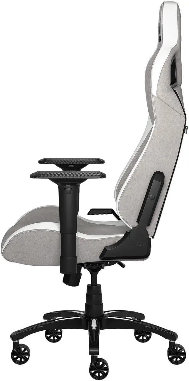 Alt view image 6 of 9 - Corsair T3 RUSH Gaming Chair - Gray/White (CF-9010030-WW)