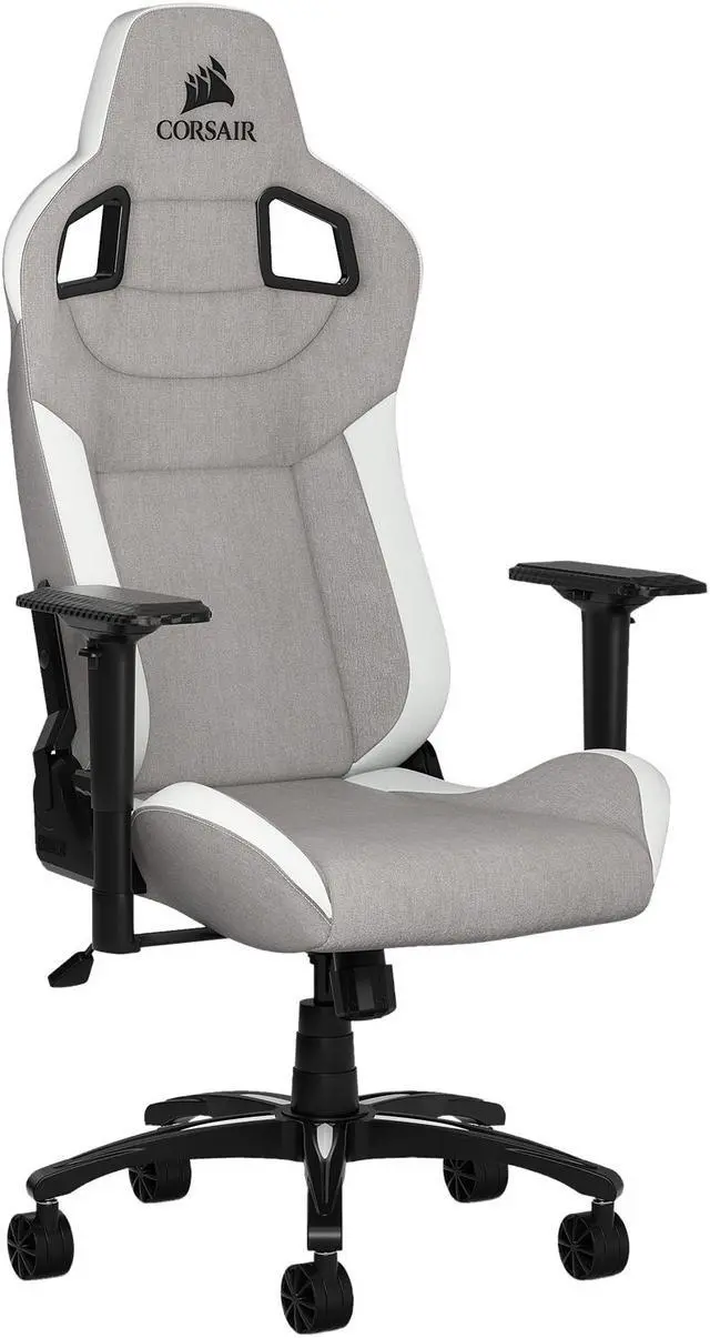 Alt view image 2 of 9 - Corsair T3 RUSH Gaming Chair - Gray/White (CF-9010030-WW)
