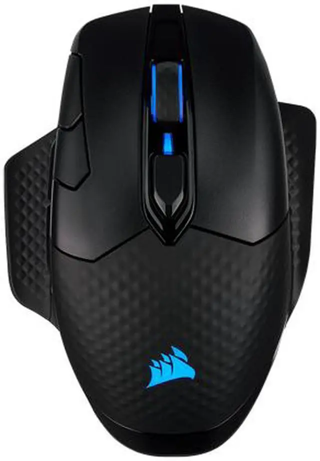 Alt view image 2 of 16 - Corsair Dark Core RGB Pro SE, Wireless FPS/MOBA Gaming Mouse with Slipstream Technology, Black, Backlit RGB LED, 18000 DPI, Optical, Qi Wireless Charging Certified