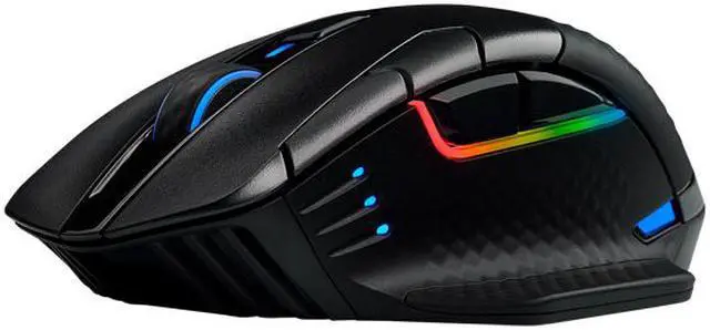 Alt view image 5 of 16 - Corsair Dark Core RGB Pro SE, Wireless FPS/MOBA Gaming Mouse with Slipstream Technology, Black, Backlit RGB LED, 18000 DPI, Optical, Qi Wireless Charging Certified