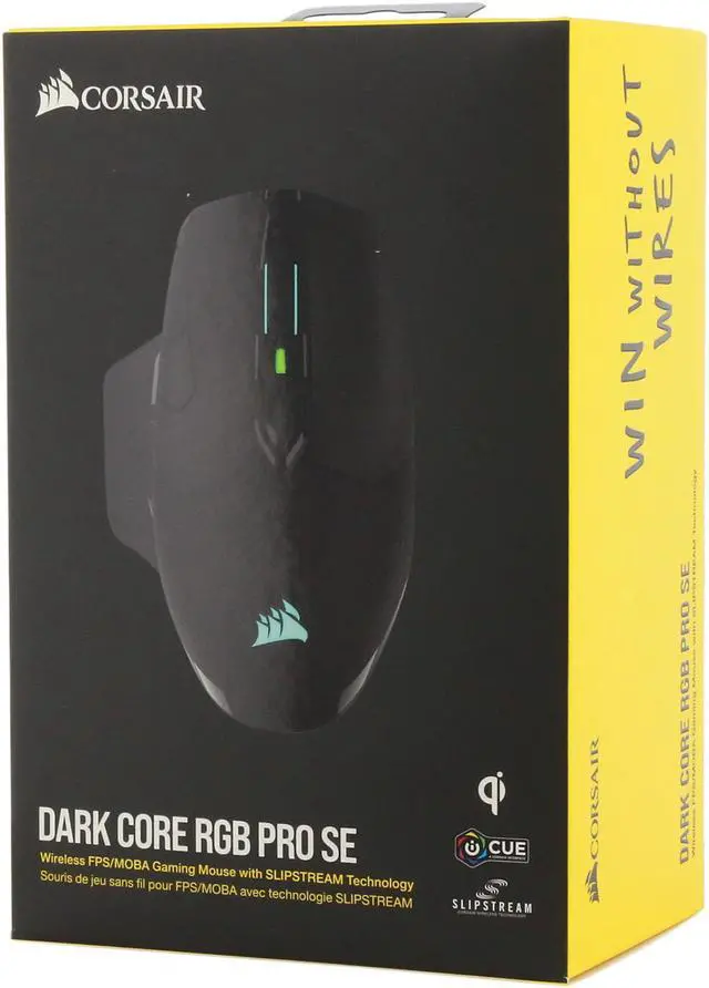 Alt view image 12 of 16 - Corsair Dark Core RGB Pro SE, Wireless FPS/MOBA Gaming Mouse with Slipstream Technology, Black, Backlit RGB LED, 18000 DPI, Optical, Qi Wireless Charging Certified