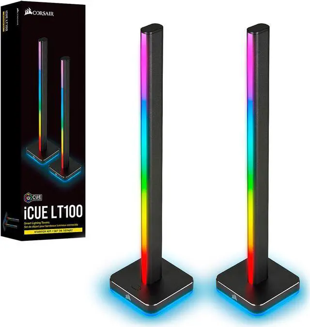 Alt view image 8 of 8 - CORSAIR iCUE LT100 Smart Lighting Towers Starter Kit
