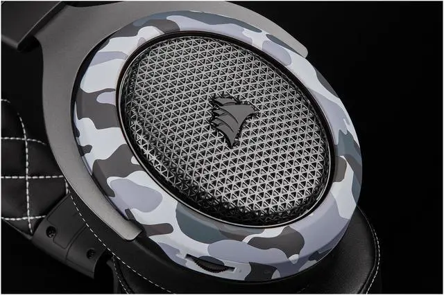 Alt view image 7 of 19 - Corsair HS60 Haptic Stereo Gaming Headset with Haptic Bass, Memory Foam Earcups, Removable Microphone, Windows Sonic Compatible, Discord-Certified for PC - Arctic Camo