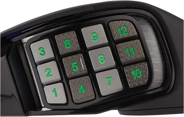 Alt view image 9 of 12 - Corsair SCIMITAR PRO RGB, MOBA/MMO Gaming Mouse, Black, Backlit RGB LED, 16000 DPI, Optical - CH-9304311-NA