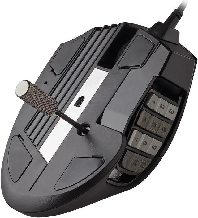 Alt view image 12 of 12 - Corsair SCIMITAR PRO RGB, MOBA/MMO Gaming Mouse, Black, Backlit RGB LED, 16000 DPI, Optical - CH-9304311-NA