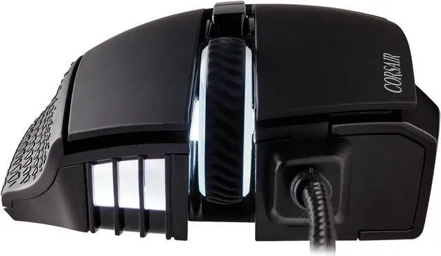 Alt view image 5 of 12 - Corsair SCIMITAR PRO RGB, MOBA/MMO Gaming Mouse, Black, Backlit RGB LED, 16000 DPI, Optical - CH-9304311-NA