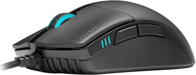Alt view image 4 of 15 - CORSAIR SABRE RGB PRO CHAMPION SERIES FPS/MOBA Gaming Mouse - Ergonomic Shape for Esports and Competitive Play - Ultra-Lightweight 74g - Flexible Paracord Cable