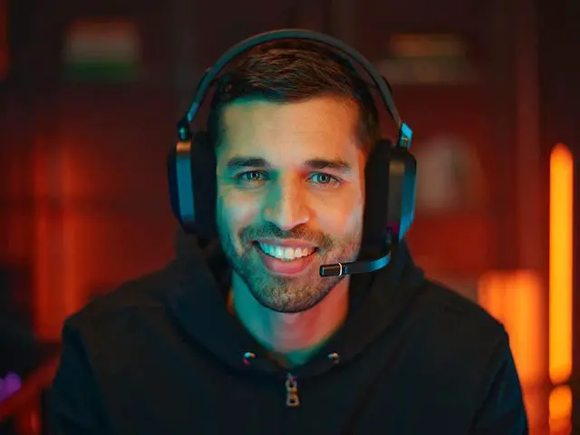 Alt view image 9 of 16 - Corsair HS80 RGB WIRELESS Premium Gaming Headset with Dolby Atmos Audio (Low-Latency, Omni-Directional Microphone, 60ft Range, Up to 20 Hours Battery Life, PS5/PS4 Wireless Compatibility) Black