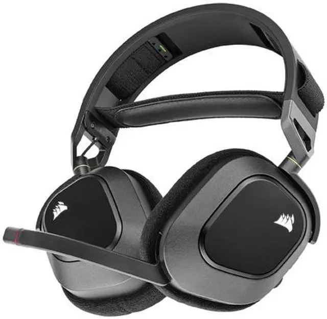 Alt view image 15 of 16 - Corsair HS80 RGB WIRELESS Premium Gaming Headset with Dolby Atmos Audio (Low-Latency, Omni-Directional Microphone, 60ft Range, Up to 20 Hours Battery Life, PS5/PS4 Wireless Compatibility) Black