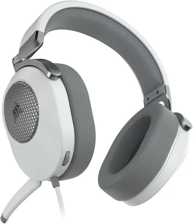 Alt view image 5 of 5 - Corsair HS65 Surround Gaming Headset (Leatherette Memory Foam Ear Pads, Dolby Audio 7.1 Surround Sound On PC And Mac, SonarWorks SoundID Technology, Multi-Platform Compatibility) White