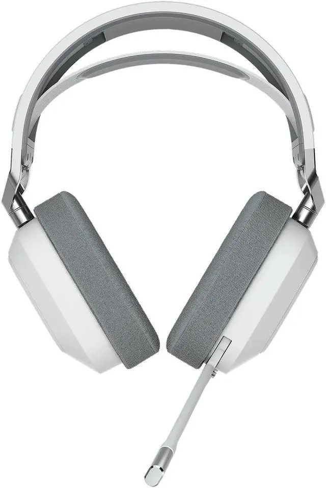 Alt view image 5 of 5 - Corsair HS80 RGB USB Premium Gaming Headset with Dolby Audio 7.1 Surround Sound (Broadcast-Grade Omni-Directional Microphone, Memory Foam Earpads, High-Fidelity Sound, Durable Construction) White