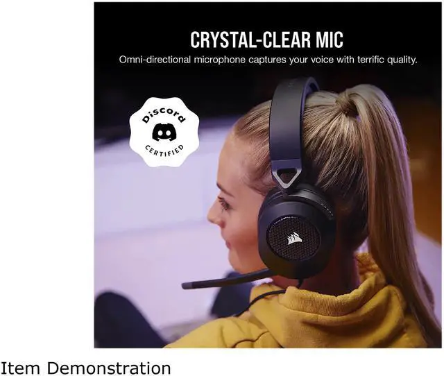 Alt view image 7 of 10 - Corsair HS65 SURROUND 3.5mm Connector Circumaural Wired Gaming Headset - Carbon
