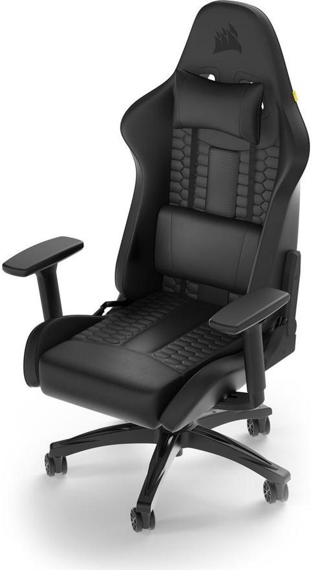 Corsair TC100 RELAXED Gaming Chair - Leatherette - Memory Foam, Steel,  Nylon - Black CF-9010050-WW