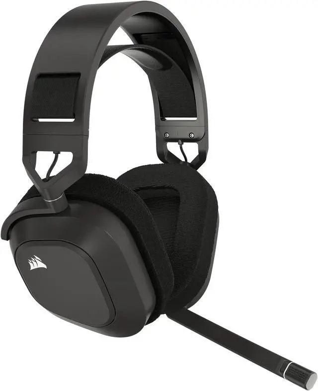 Alt view image 10 of 14 - Corsair HS80 MAX Wireless Multiplatform Gaming Headset with Bluetooth - Dolby Atmos - Broadcast Quality Microphone - iCUE Compatible - PC, Mac, PS5, PS4, Mobile - Steel Gray