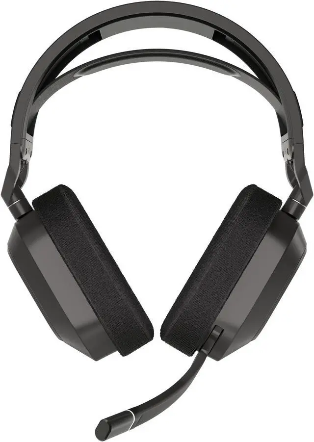 Alt view image 11 of 14 - Corsair HS80 MAX Wireless Multiplatform Gaming Headset with Bluetooth - Dolby Atmos - Broadcast Quality Microphone - iCUE Compatible - PC, Mac, PS5, PS4, Mobile - Steel Gray