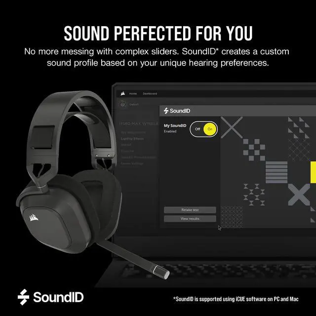 Alt view image 7 of 14 - Corsair HS80 MAX Wireless Multiplatform Gaming Headset with Bluetooth - Dolby Atmos - Broadcast Quality Microphone - iCUE Compatible - PC, Mac, PS5, PS4, Mobile - Steel Gray