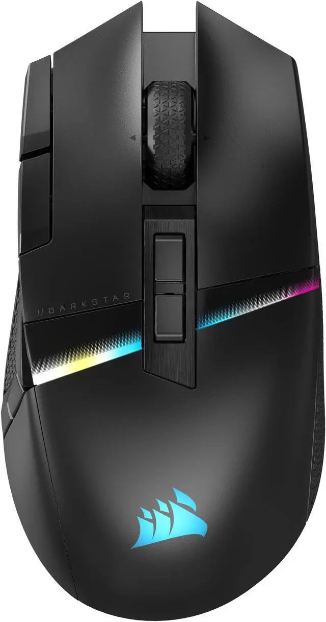 Alt view image 7 of 19 - Corsair DARKSTAR RGB Wireless Gaming Mouse for MMO, MOBA - 26,000 DPI - 15 Programmable Buttons - Up to 80hrs Battery - iCUE Compatible - Black