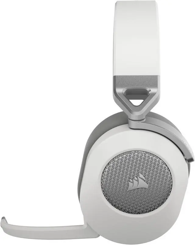 Alt view image 6 of 13 - Corsair HS65 WIRELESS Gaming Headset, low-latency 2.4GHz wireless audio, Bluetooth®, and Dolby® Audio 7.1 surround sound on PC and Mac with lightweight construction, White