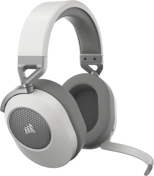 Alt view image 4 of 13 - Corsair HS65 WIRELESS Gaming Headset, low-latency 2.4GHz wireless audio, Bluetooth®, and Dolby® Audio 7.1 surround sound on PC and Mac with lightweight construction, White