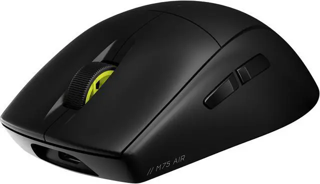 Alt view image 4 of 16 - CORSAIR M75 AIR WIRELESS Ultra-Lightweight Gaming Mouse, SLIPSTREAM WIRELESS, 26,000 DPI, symmetrical design, 60g (CH-931D100-NA) - Black