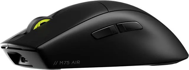Alt view image 12 of 16 - CORSAIR M75 AIR WIRELESS Ultra-Lightweight Gaming Mouse, SLIPSTREAM WIRELESS, 26,000 DPI, symmetrical design, 60g (CH-931D100-NA) - Black