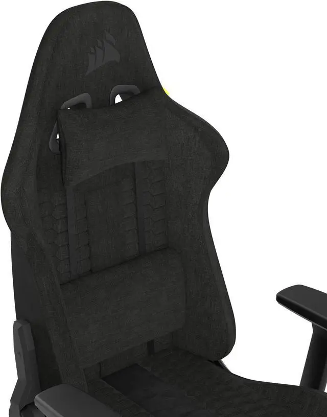 Alt view image 8 of 10 - Corsair TC100 RELAXED Gaming Chair (Fabric Black)