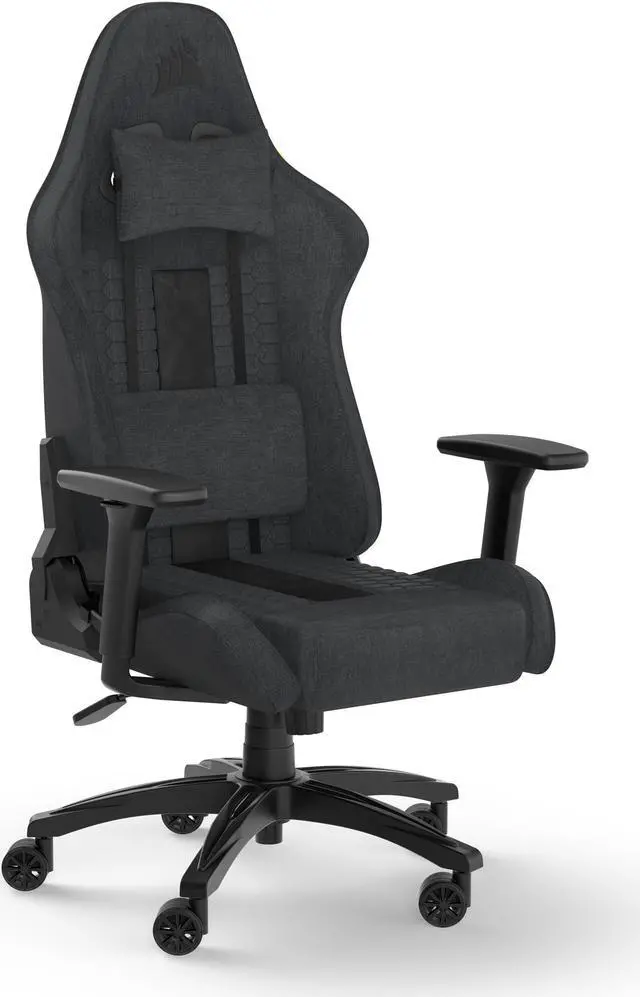 Alt view image 2 of 8 - Corsair TC100 RELAXED Gaming Chair (Fabric Grey/Black)