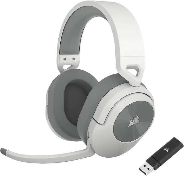 Main image of CORSAIR HS55 WIRELESS Gaming Headset, Lightweight, Bluetooth - Dolby 7.1 Surround Sound - iCUE Compatible - PC, MAC, PlayStation, Mobile - White