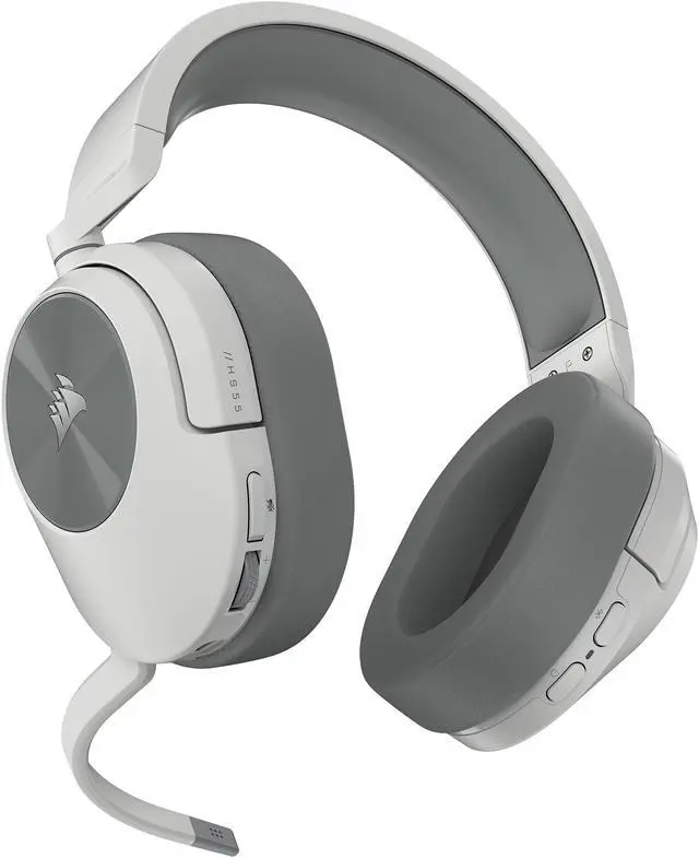 Alt view image 9 of 12 - CORSAIR HS55 WIRELESS Gaming Headset, Lightweight, Bluetooth - Dolby 7.1 Surround Sound - iCUE Compatible - PC, MAC, PlayStation, Mobile - White