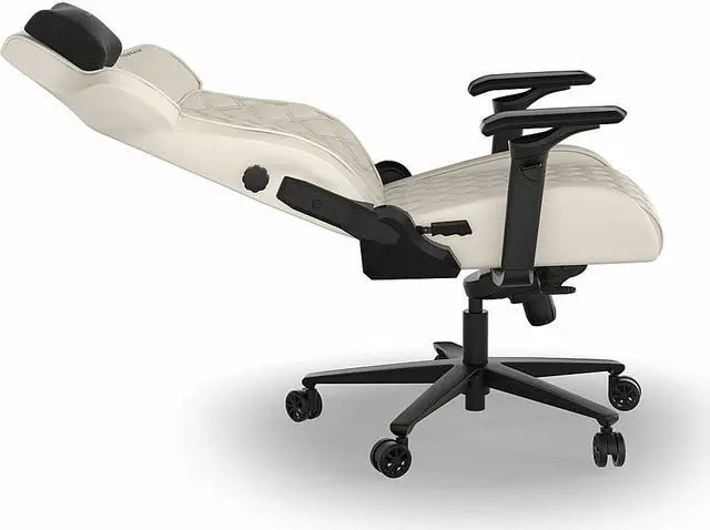 Alt view image 5 of 10 - Corsair TC500 LUXE Gaming Chair - Frost (White)