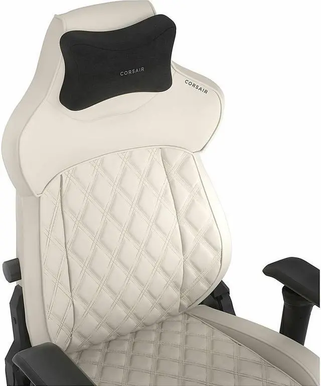 Alt view image 3 of 10 - Corsair TC500 LUXE Gaming Chair - Frost (White)