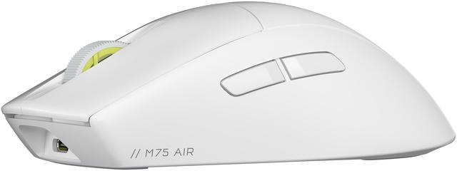 Alt view image 8 of 16 - Corsair M75 AIR Wireless Ultra-Light FPS Gaming Mouse – 26,000 DPI – Ultra-Fast Input – Symmetric Shape – iCUE Compatible – PC, Mac – White