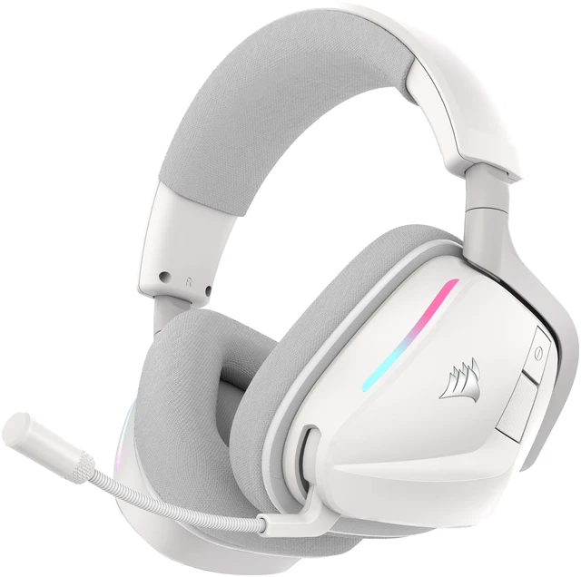 Alt view image 12 of 13 - Corsair Void V2 Wireless Gaming Headset w/ Bluetooth for PC, PS5, PS4, Switch, Mobile – Dolby Atmos, 70hr Battery, Dual Wireless, Lightweight, Fast Charging – White