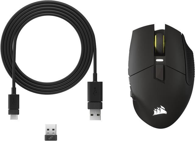 Alt view image 10 of 10 - Corsair Scimitar Elite Wireless SE MMO Gaming Mouse – 33000 DPI, 16 Programmable Buttons, Adjustable Key Slider, Elgato Stream Deck Integration, 1000Hz Polling, Up to 150hrs Battery – Gunmetal