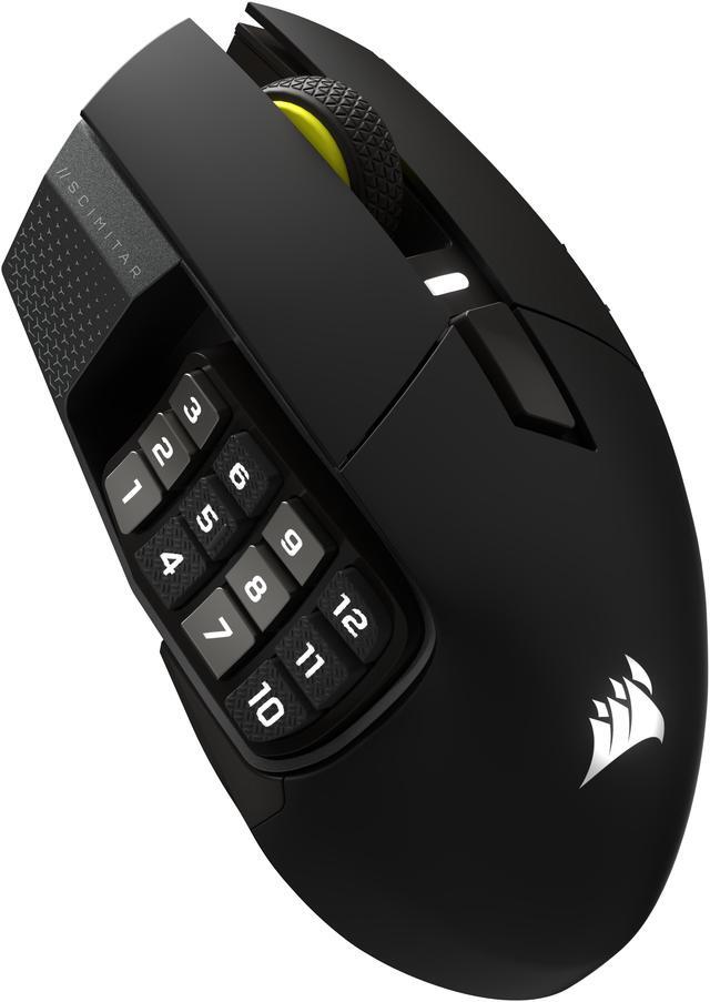 Alt view image 3 of 10 - Corsair Scimitar Elite Wireless SE MMO Gaming Mouse – 33000 DPI, 16 Programmable Buttons, Adjustable Key Slider, Elgato Stream Deck Integration, 1000Hz Polling, Up to 150hrs Battery – Gunmetal