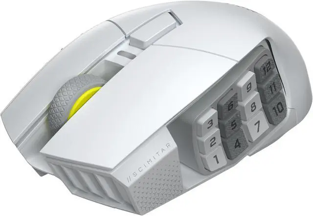 Main image of Corsair Scimitar Elite Wireless SE MMO Gaming Mouse – 33000 DPI, 16 Programmable Buttons, Adjustable Key Slider, Elgato Stream Deck Integration, 1000Hz Polling, Up to 150hrs Battery – White