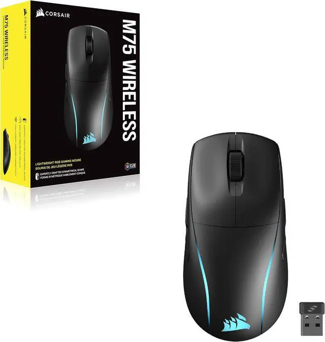 Alt view image 9 of 9 - Corsair M75 Wireless RGB Lightweight FPS Gaming Mouse – 26,000 DPI, Swappable Side Buttons, iCUE Compatible, PC – Black