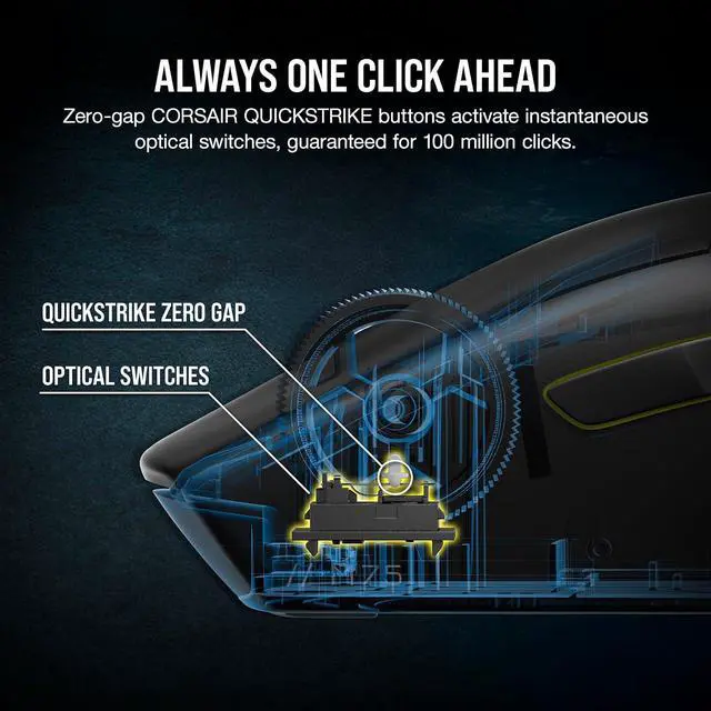 Alt view image 4 of 9 - Corsair M75 Wireless RGB Lightweight FPS Gaming Mouse – 26,000 DPI, Swappable Side Buttons, iCUE Compatible, PC – Black